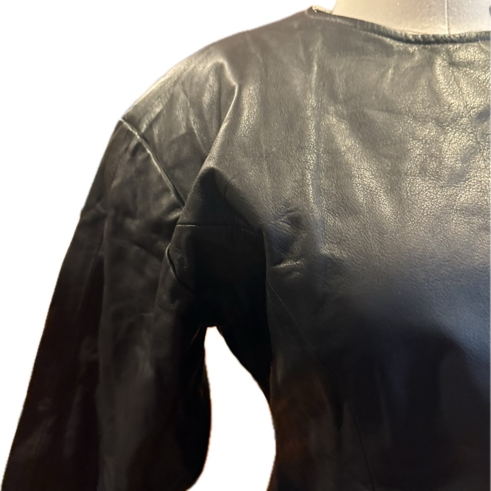 NWT SEXY VINTAGE LEATHER DRESS BY AMBRIA!! SIZE 6 - Picture 3 of 13